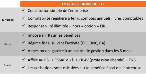 statut entreprise individuelle