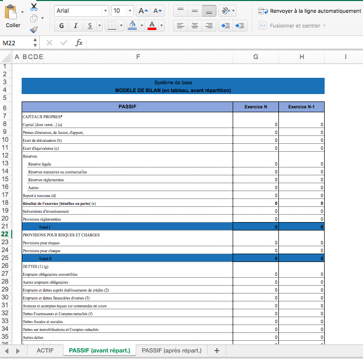 Modele Bilan Comptable Mise A Jour 2022