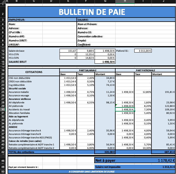 Bulletin de salaire contrat de professionnalisation 2019