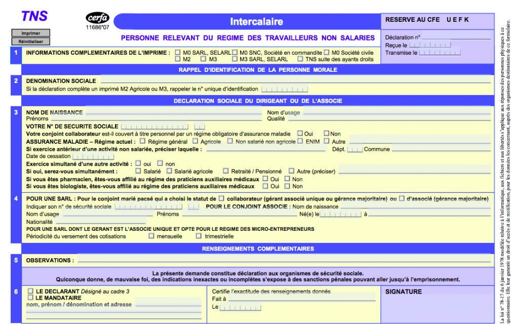 formulaire tns