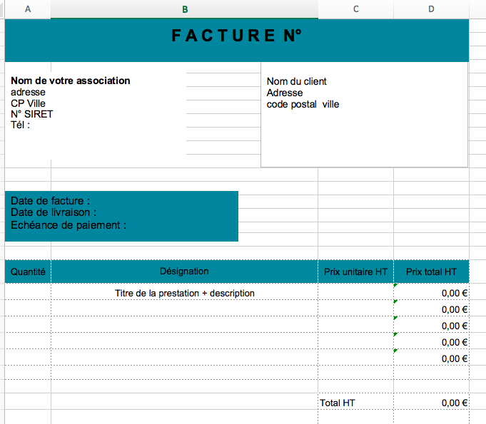 modele facture association