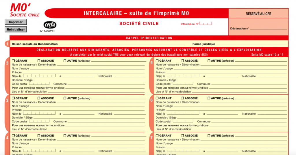 intercalaire m0 SCI