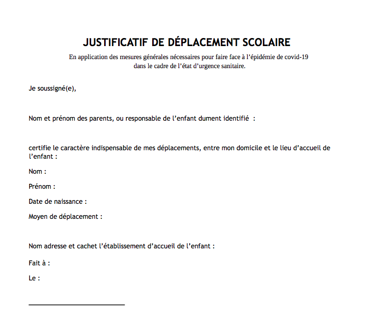 Justificatif De Deplacements Scolaires Telechargez Le Document Officiel Mise A Jour Octobre 2020 Justificatif De Deplacements Scolaires Telechargez Le Document Officiel Mise A Jour Octobre 2020