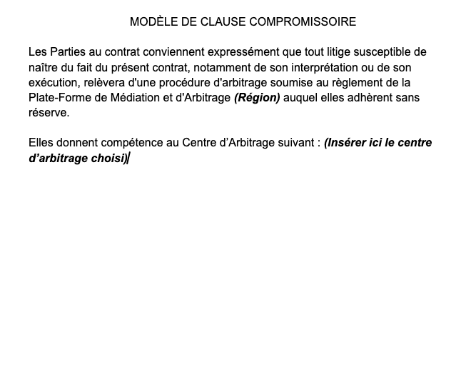 clause compromissoire