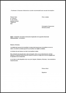 lettre declaration sinistre decennale