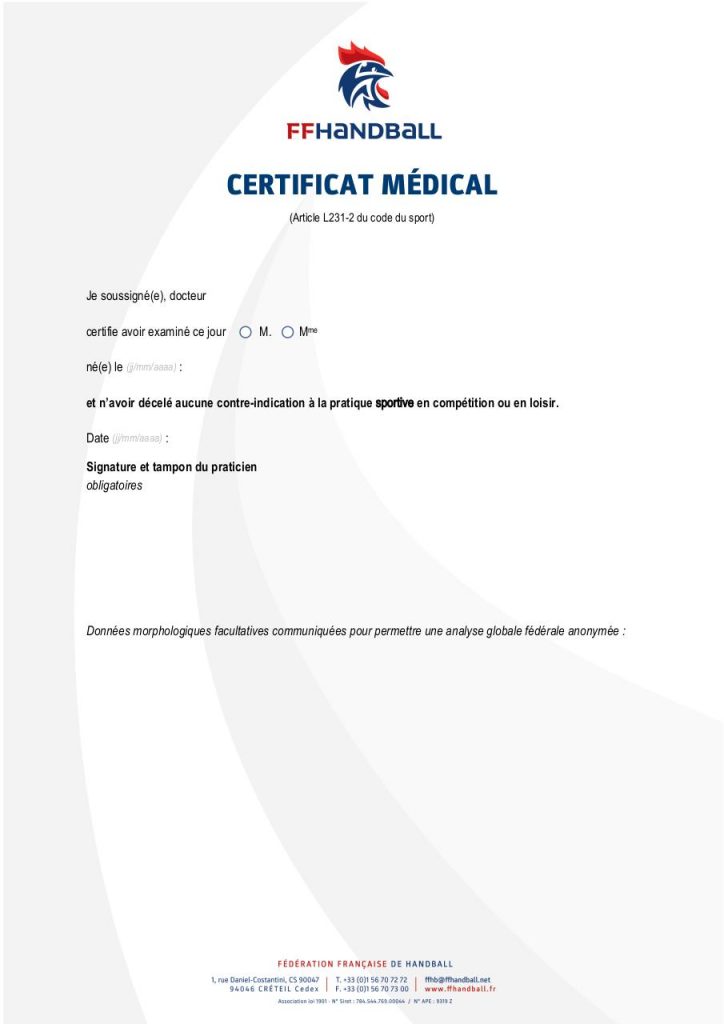 certificat medical pdf