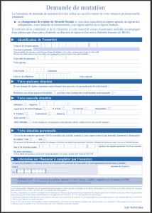 formulaire demande mutation cpam 1