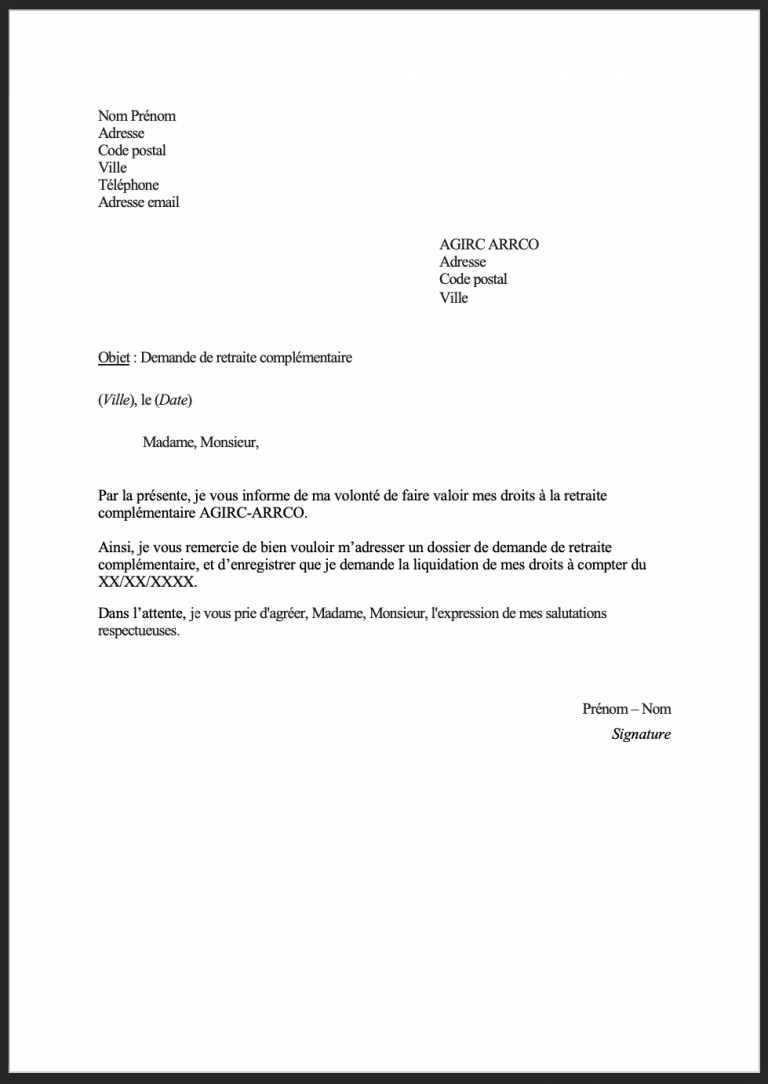 comment obtenir mon dossier de retraite complémentaire