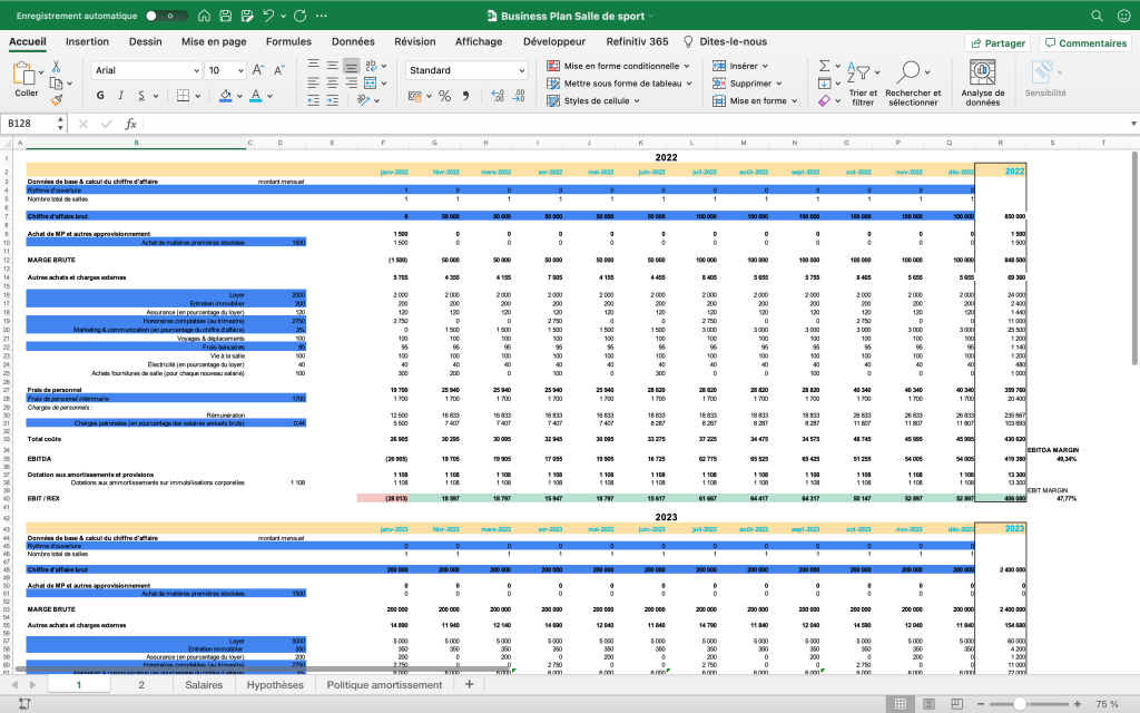 modele business plan logiciel