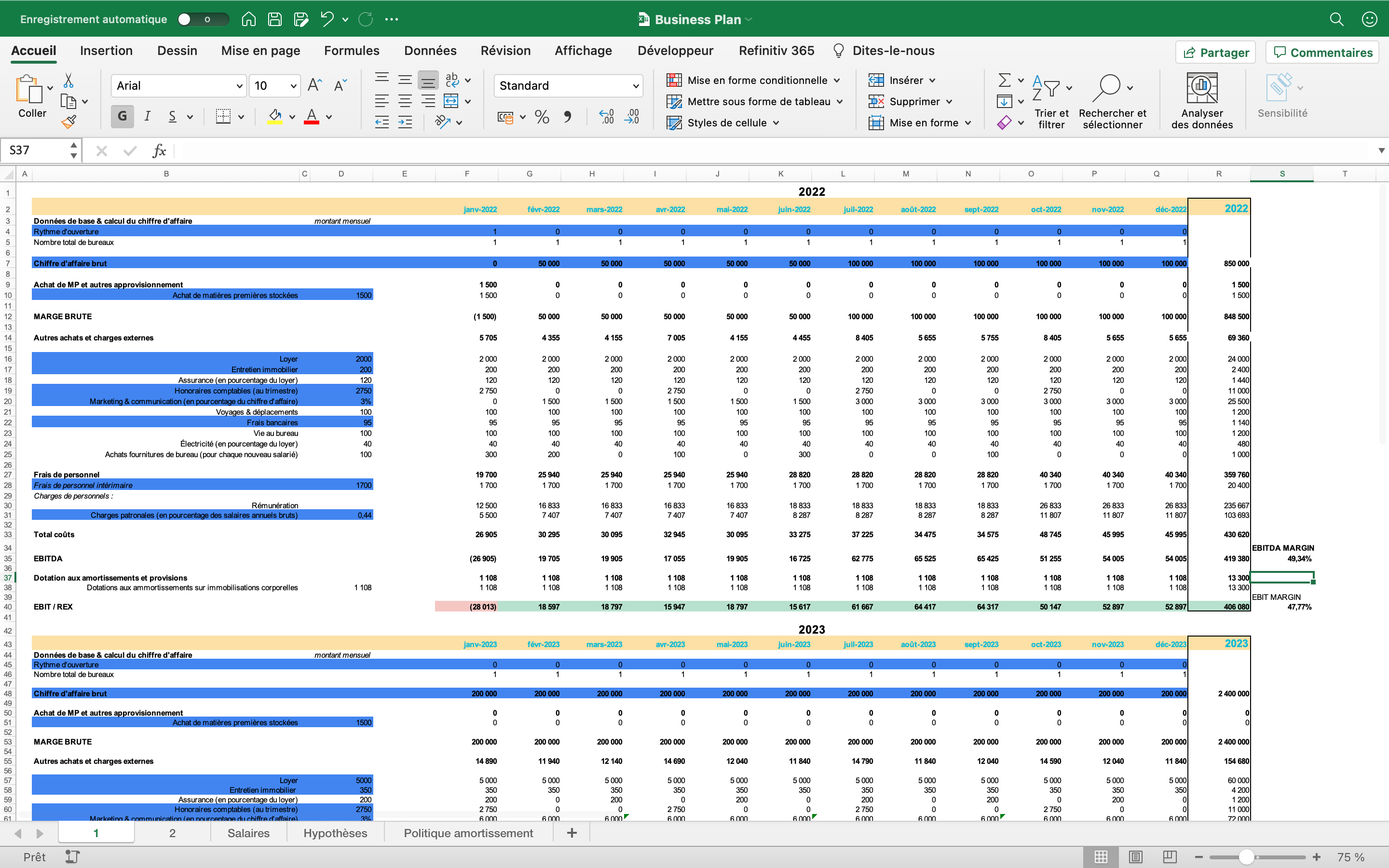 business plan location de voiture excel gratuit