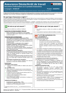 document informations genepro prevoyance sg