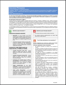 document informations prevoyance pro banque populaire