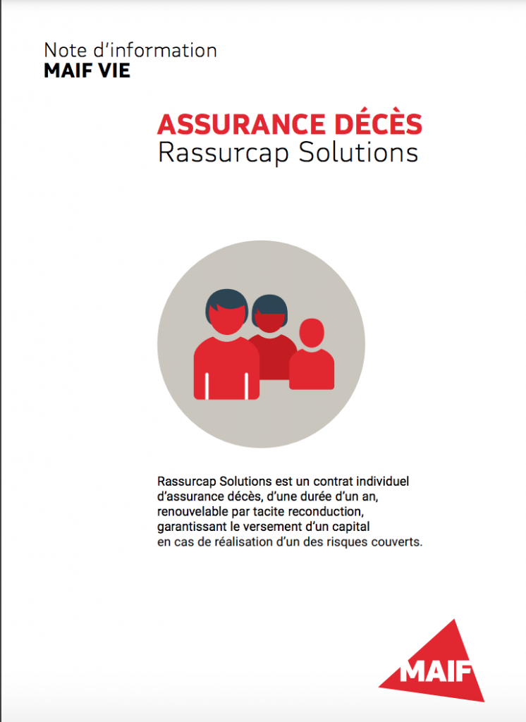 assurance deces maif rassurcap solutions