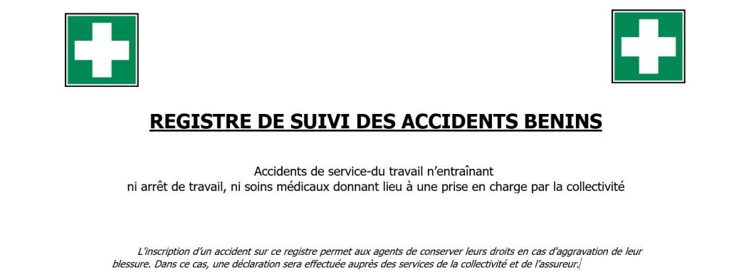 registre accident travail benin 2