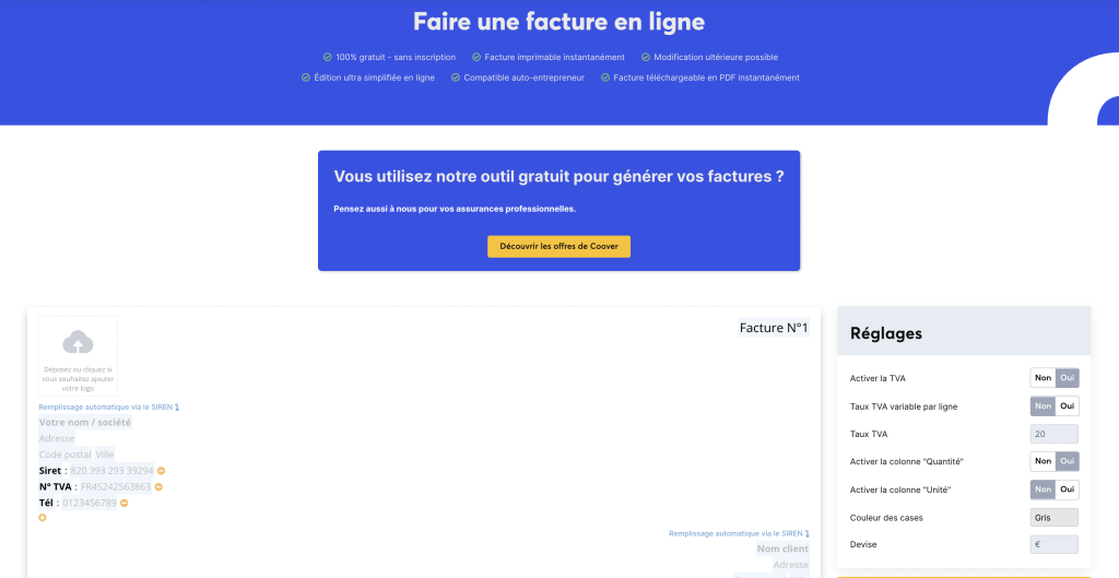 Facture en ligne